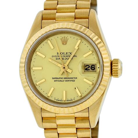 rolex 18kt gold watch.